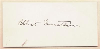 Einstein, Albert, - Autografi