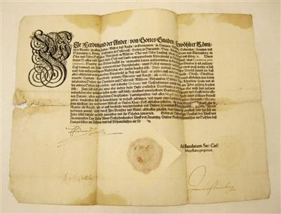 Ferdinand II., - Autographs