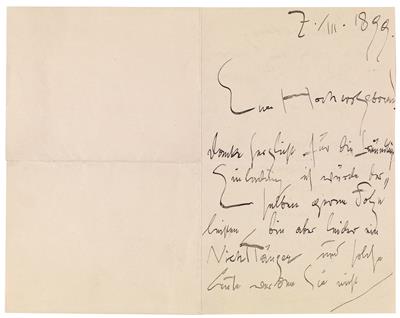 Klimt, Gustav, - Autografi