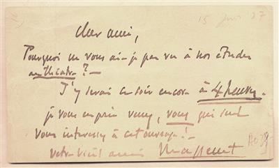 Massenet, Jules, - Autographs