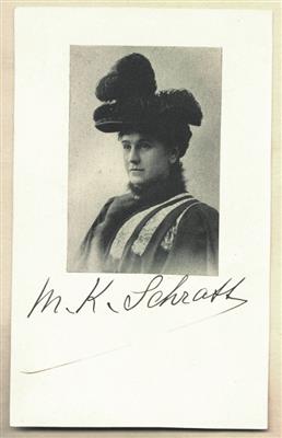 Schratt, Katharina, - Autographen