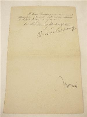 Vittorio Emanuele III., - Autogramy
