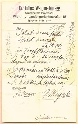 Wagner - Jauregg, Julius v., - Autografi