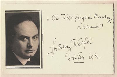 Werfel, Franz, - Autographs