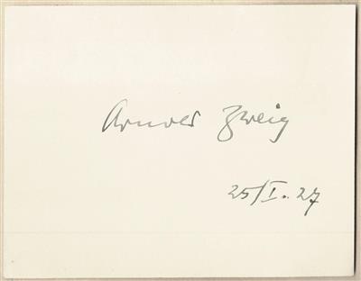 Zweig, Arnold, - Autographen