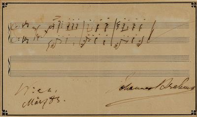 Brahms, Johannes, - Autographs