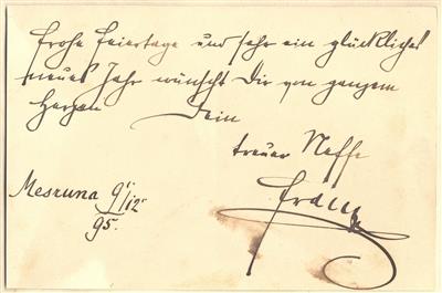 Franz Ferdinand, - Autographen