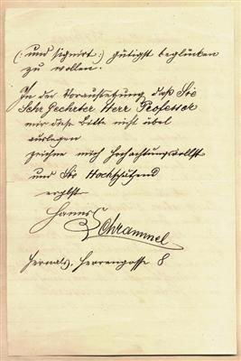 Schrammel, Johann, - Autogramy