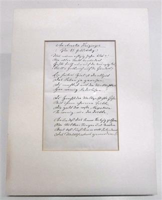 Wickenburg, Albrecht, - Autographen