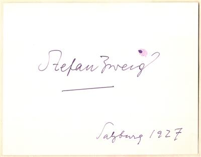 Zweig, Stefan, - Autogramy