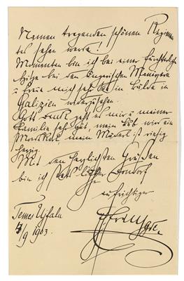 Franz Ferdinand, - Autografi