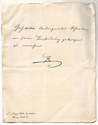 Franz Joseph I., - Autografi