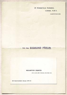 Freud, Sigmund, - Autographs
