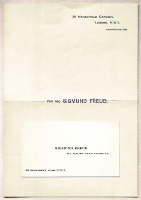 Freud, Sigmund, - Autographen