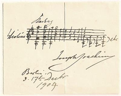 Joachim, Joseph, - Autographs