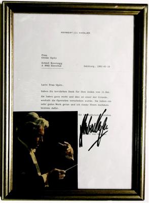 Karajan, Herbert v., - Autographs