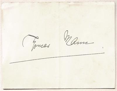 Mann, Thomas, - Autografi