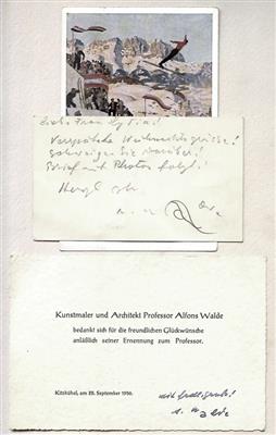 Walde, Alfons, - Autographs