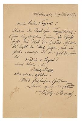 Busch, Wilhelm, - Autogramy