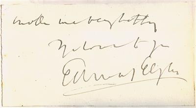 Elgar, Edward, - Autografi