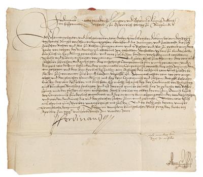 Ferdinand I., - Autographs