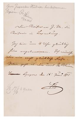 Franz Joseph I., - Autographs