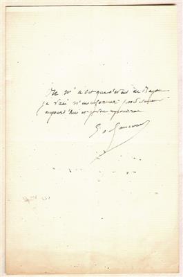 Goncourt, Edmont de, - Autografi