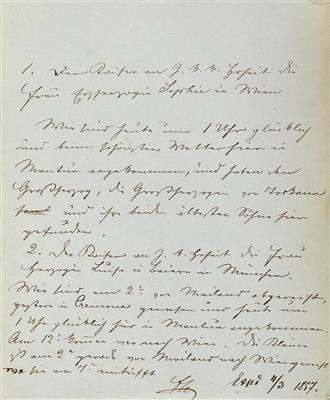 Franz Joseph I., - Autographs