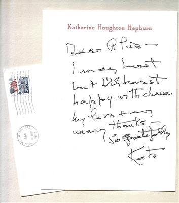 Hepburn, Katharine, - Autographen