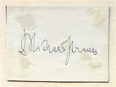 Strauss, Richard, - Autografi