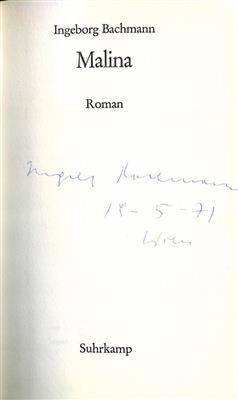 Bachmann, Ingeborg, - Autogramy, rukopisy, papíry