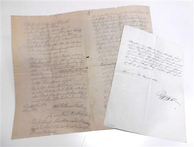 Fernkorn, Anton, - Autographs, manuscripts, certificates
