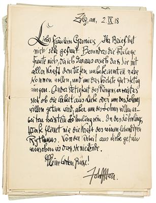Itten, Johannes, - Autographen, Handschriften, Urkunden