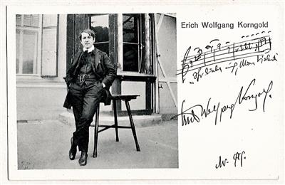 Korngold, Erich Wolfgang, - Autographs, manuscripts, certificates
