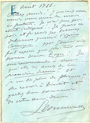 Leoncavallo, Ruggero, - Autographs, manuscripts, certificates