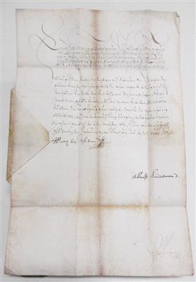 Leopold Wilhelm, - Autographs, manuscripts, certificates