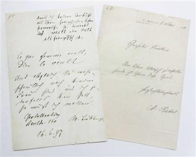 Liebknecht, Wilhelm, - Autographen, Handschriften, Urkunden