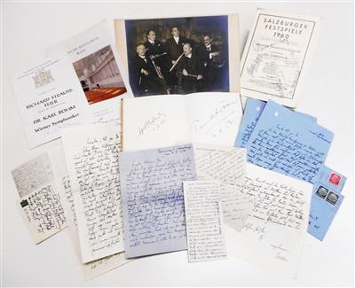 Sänger - Autographs, manuscripts, certificates