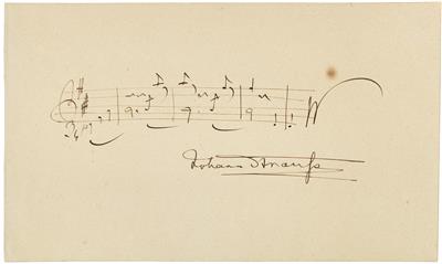 Strauß, Johann, - Autografi, manoscritti, atti
