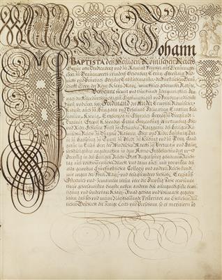 Verdenberg - Autographen, Handschriften, Urkunden