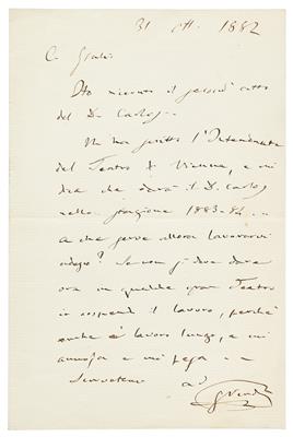 Verdi, Giuseppe, - Autografi, manoscritti, atti