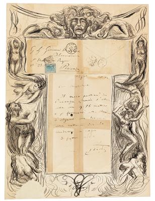 Verdi, Giuseppe, - Autogramy, rukopisy, papíry