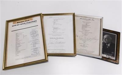 Verschiedene, - Autographs, manuscripts, certificates