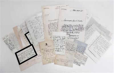 Verschiedene, - Autographs, manuscripts, certificates