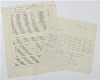 Wagner, Winifried, - Autographs, manuscripts, certificates