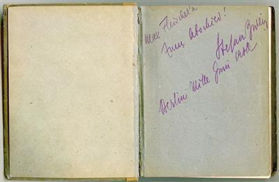 Zweig, Stefan, - Autographen, Handschriften, Urkunden