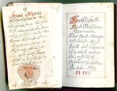 Gebetbuch, - Autographs, manuscripts, certificates