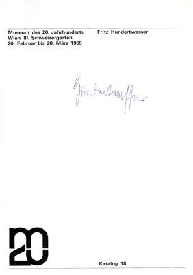 Hundertwasser, Friedensreich, - Autographs, manuscripts, certificates