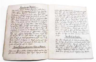 Kochbuch, - Autographs, manuscripts, certificates