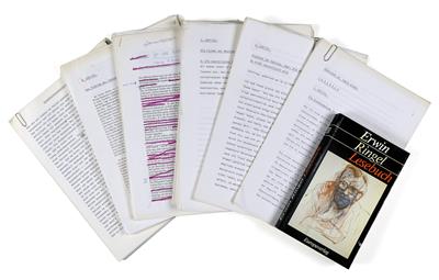 Ringel, Erwin, - Autogramy, rukopisy, papíry